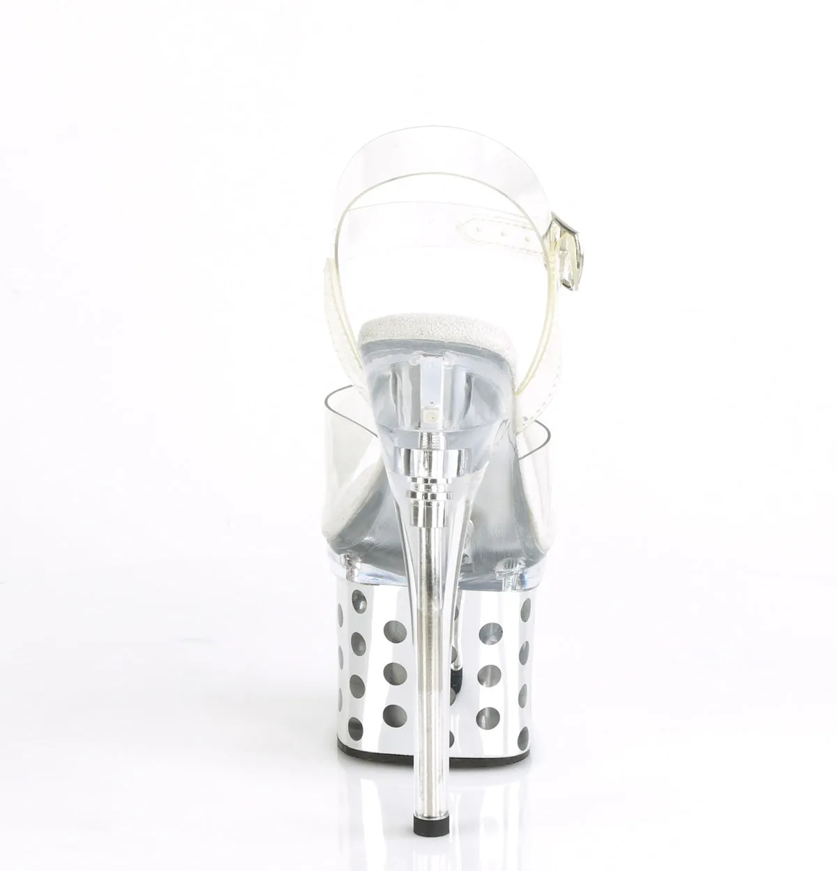 DISCOLITE-708DOTS  Clear/Silver Chrome