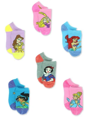 Disney Princess No Show Socks 6-Pack