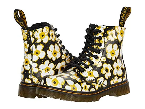 Dr. Martens 1460 Pascal (Little Kid/Big Kid) Black/DMS Yellow 10 UK (US 11 Little Kid) M