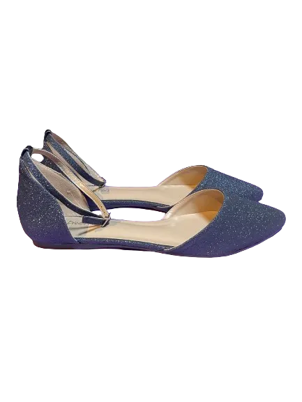 Dream Pairs White Sparkle Ankle Strap Flats