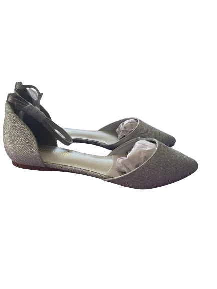 Dream Pairs White Sparkle Ankle Strap Flats