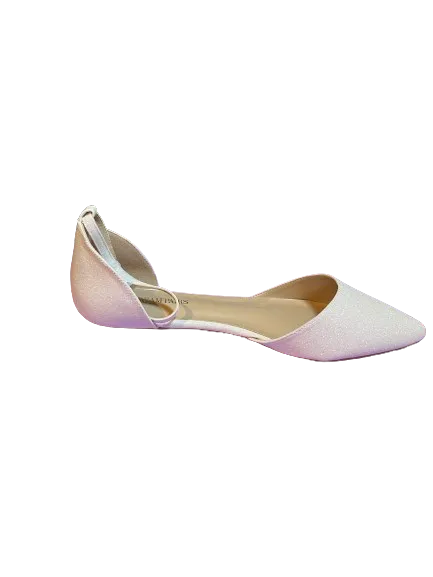 Dream Pairs White Sparkle Ankle Strap Flats