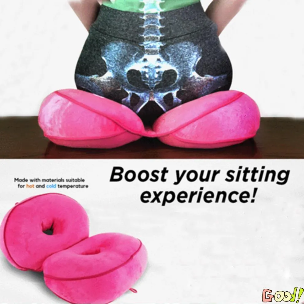 Dual Comfort Pressure Relief Orthopedic Memory Foam Cushion