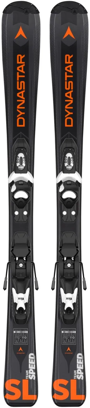 Dynastar Skis Team Speed 100-130 BLK (Kid-X) y Look Kid-X 4 B76 Black/White