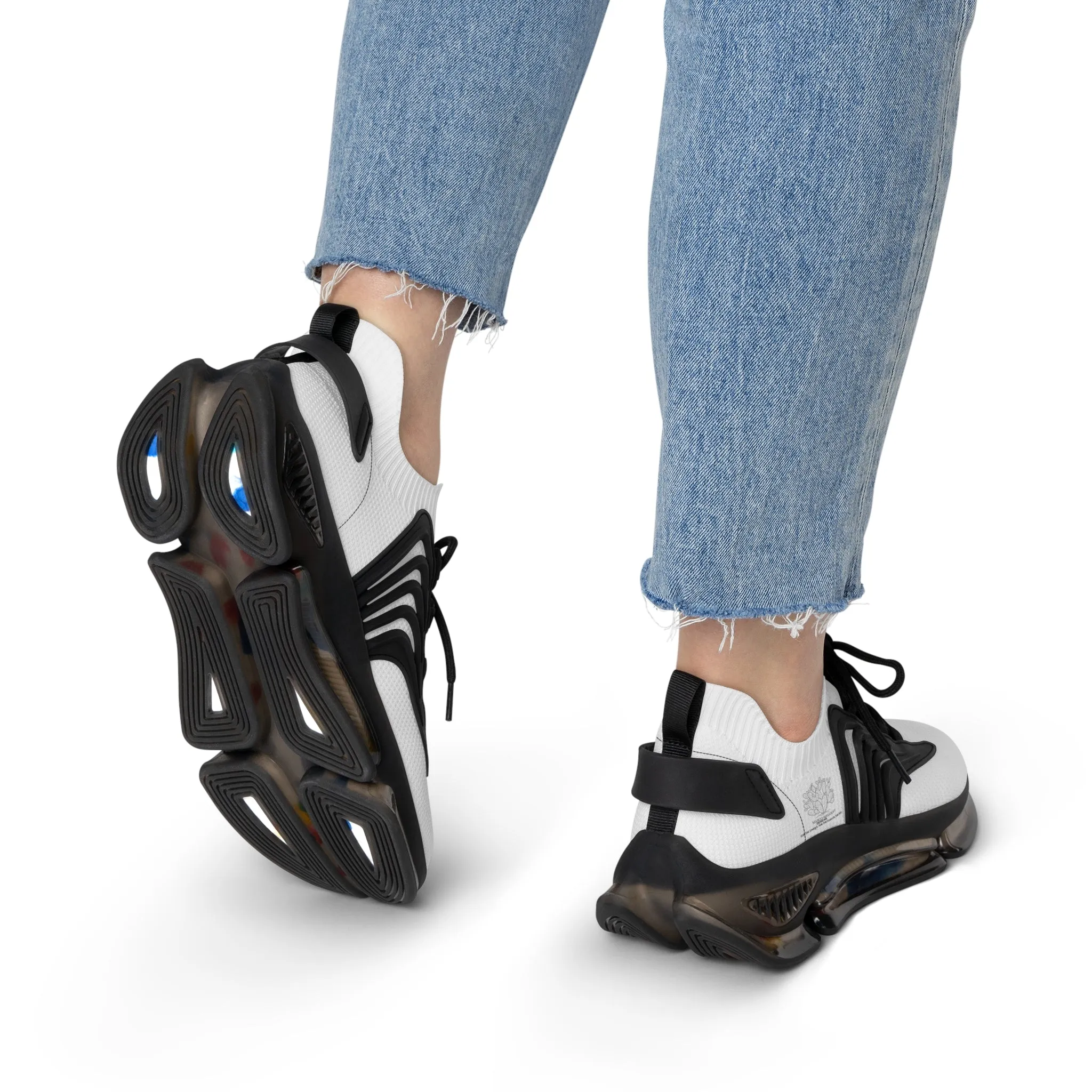 Elegant Women's Mesh Sneakers for Active Lifestyle Monochrome by Margo Makaroff - Personalization Available