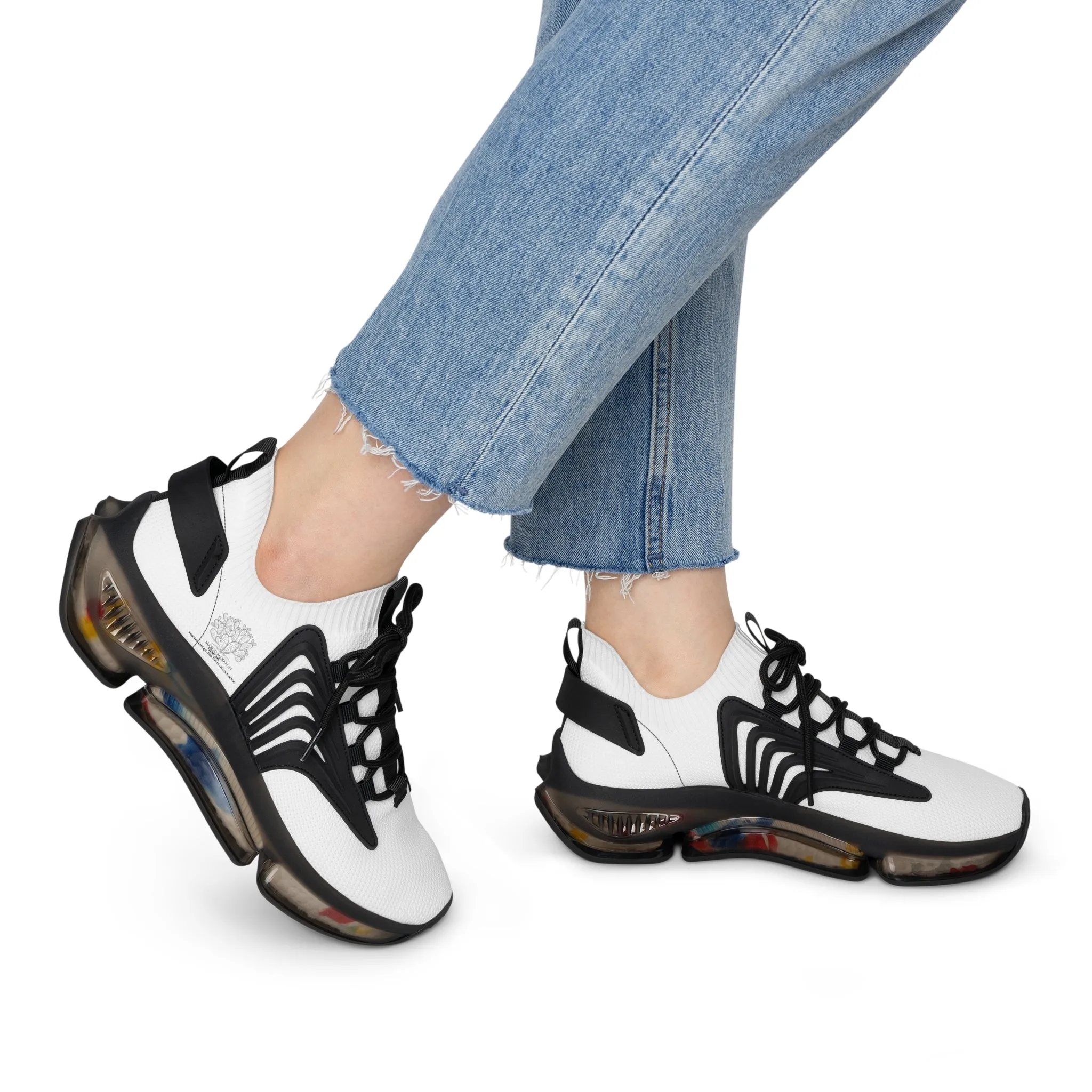Elegant Women's Mesh Sneakers for Active Lifestyle Monochrome by Margo Makaroff - Personalization Available