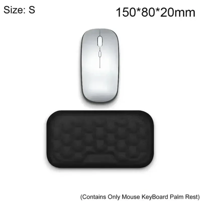 Ergonomic Memory Foam Wrist Rest Mouse Pad - Office Typing Support Desk Mat