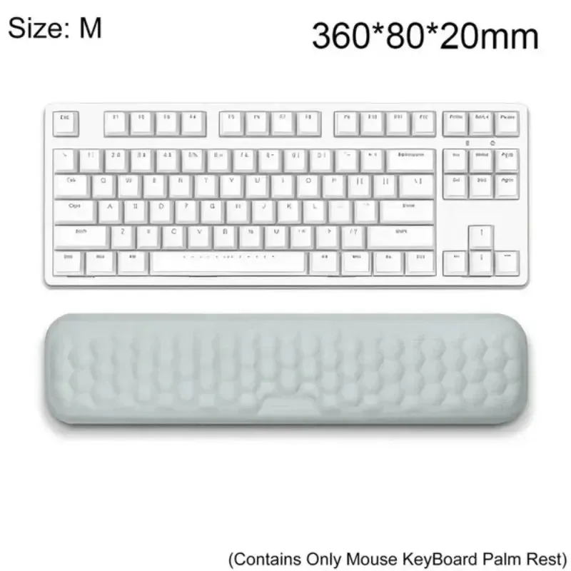 Ergonomic Memory Foam Wrist Rest Mouse Pad - Office Typing Support Desk Mat