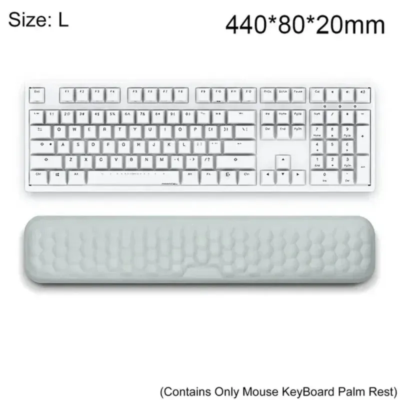 Ergonomic Memory Foam Wrist Rest Mouse Pad - Office Typing Support Desk Mat