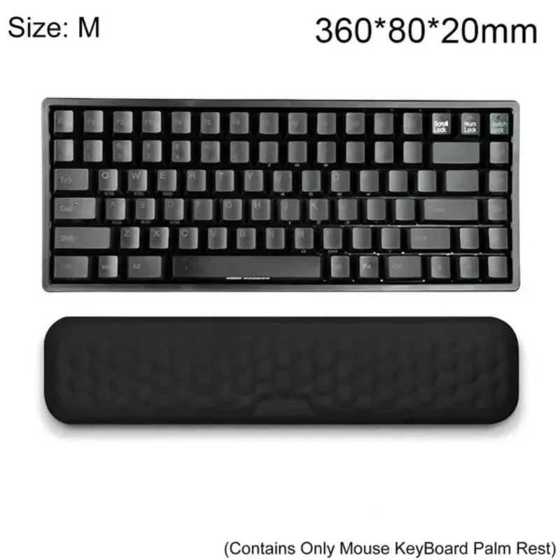 Ergonomic Memory Foam Wrist Rest Mouse Pad - Office Typing Support Desk Mat
