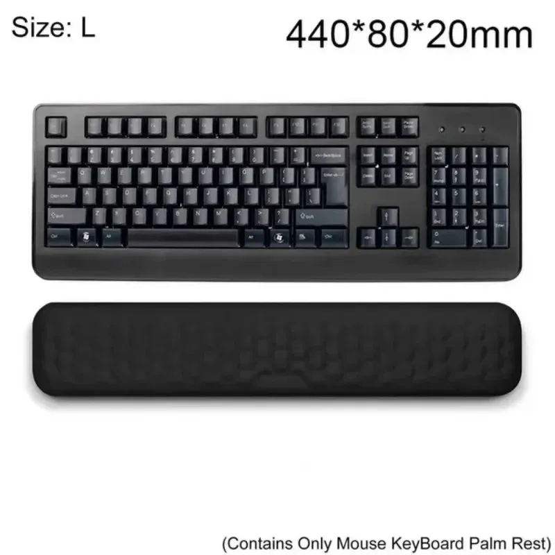 Ergonomic Memory Foam Wrist Rest Mouse Pad - Office Typing Support Desk Mat