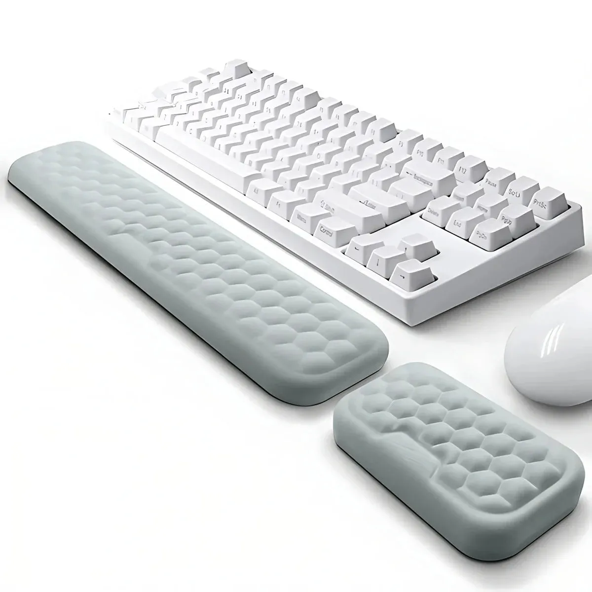 Ergonomic Memory Foam Wrist Rest Mouse Pad - Office Typing Support Desk Mat