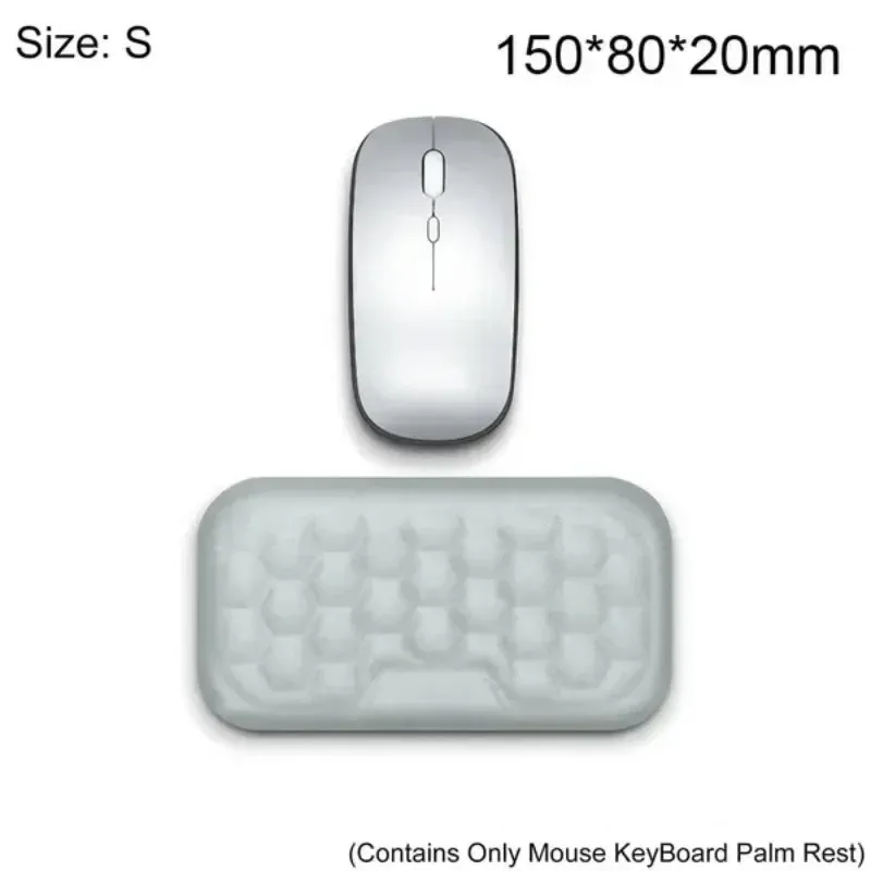 Ergonomic Memory Foam Wrist Rest Mouse Pad - Office Typing Support Desk Mat