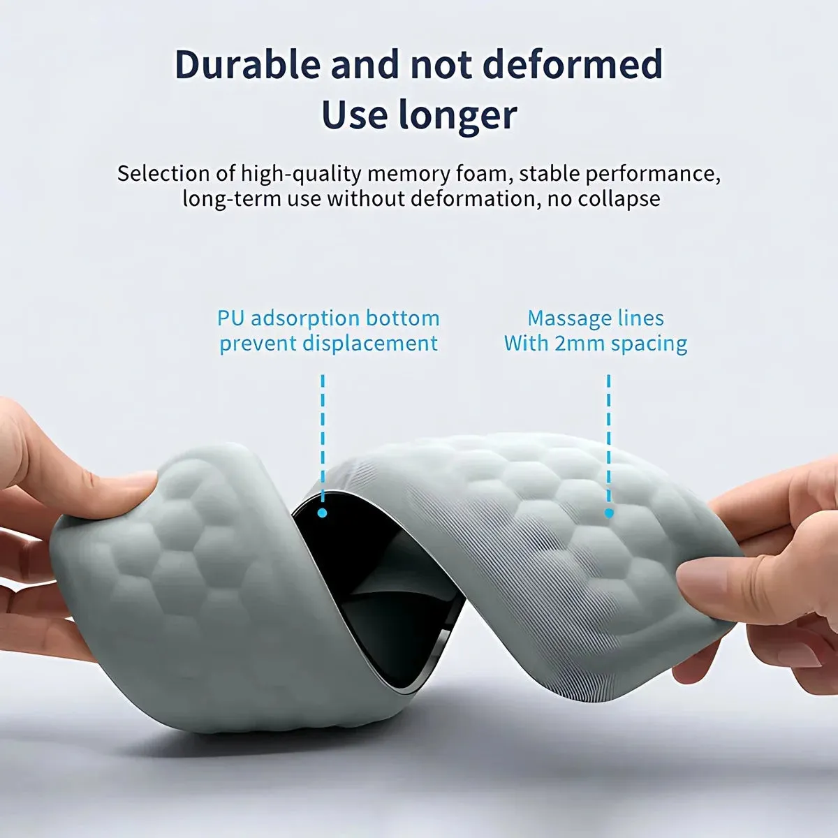 Ergonomic Memory Foam Wrist Rest Mouse Pad - Office Typing Support Desk Mat