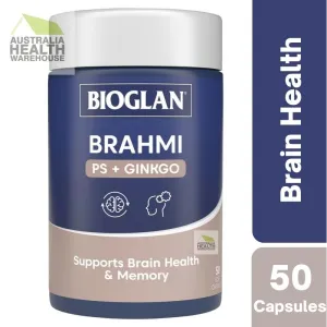 [Expiry: 10/2026] Bioglan Brahmi   PS   Ginkgo 50 Capsules