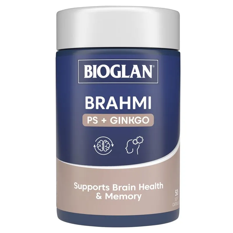 [Expiry: 10/2026] Bioglan Brahmi   PS   Ginkgo 50 Capsules