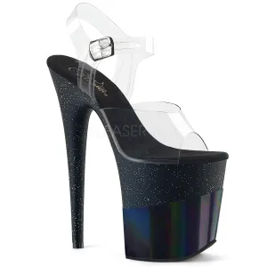 FLAMINGO-808-2HGM  Clear/Black Glitter-Hologram