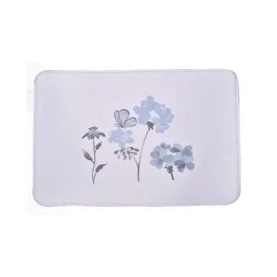 Florance - Memory Foam Bath Mat 20x30 Blue