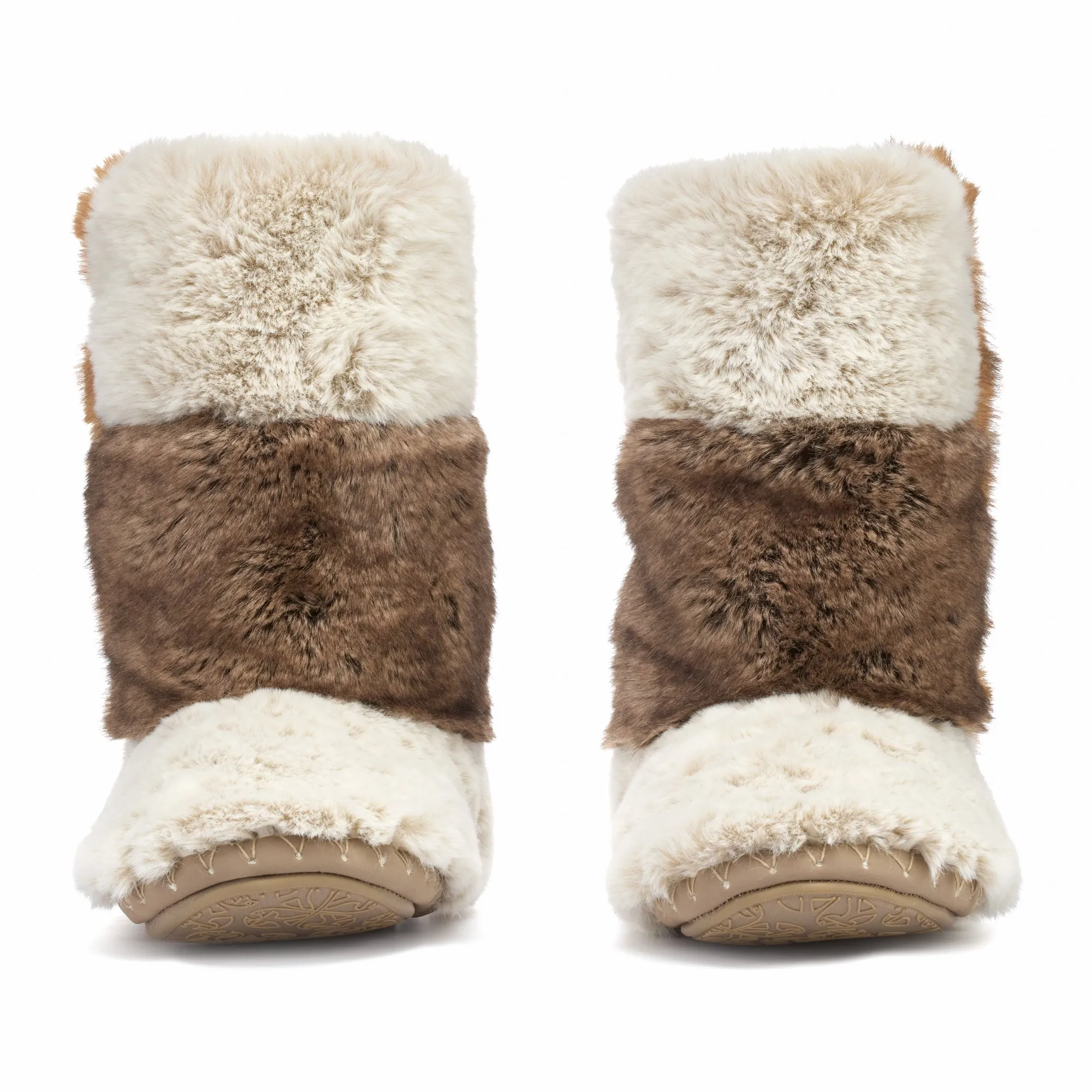Florence - Mid Luxury Faux Fur Boot - Patchwork Ferret