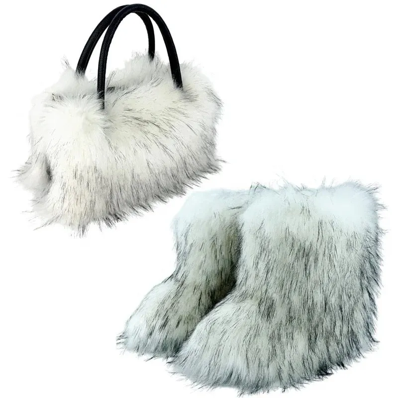 Fur Boots and Purse Set (short)