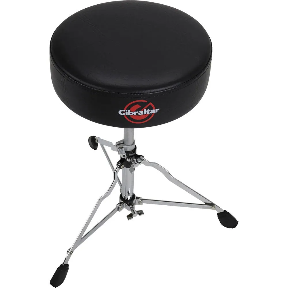 Gibraltar 4000 Series Single Braced Round Drum Throne in Black