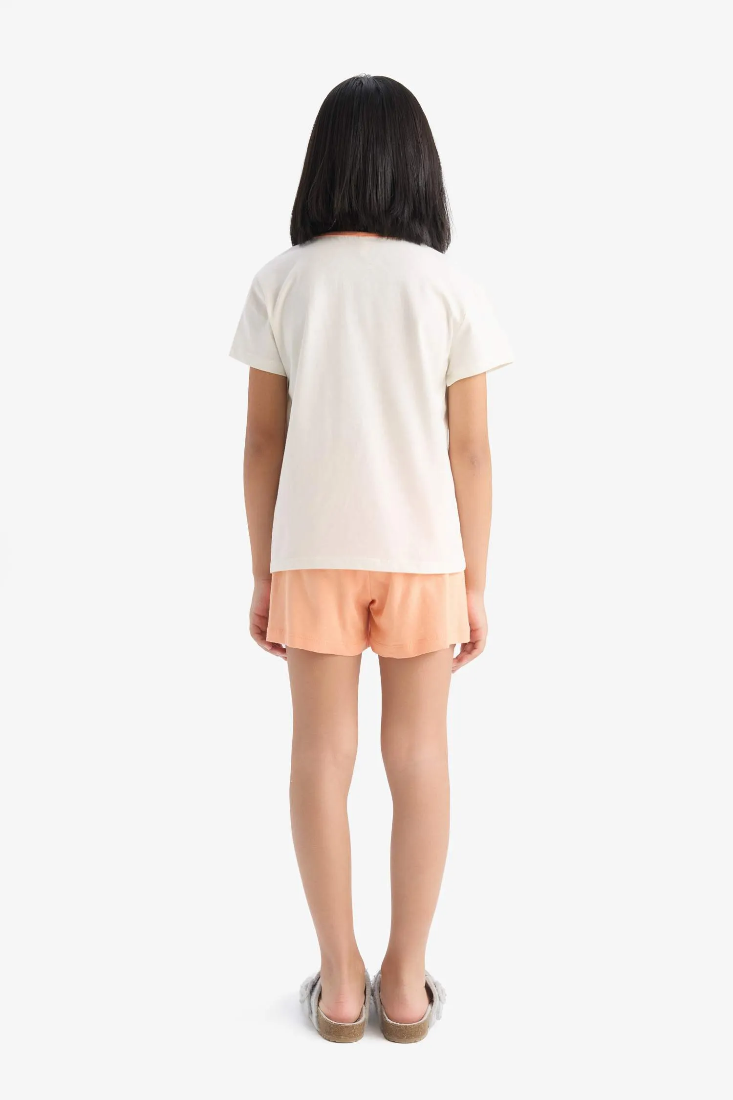 Girl Children Pajama Set Short Sleeve Pajama Mounted Flexible Certain Shorts Pajamas Under
