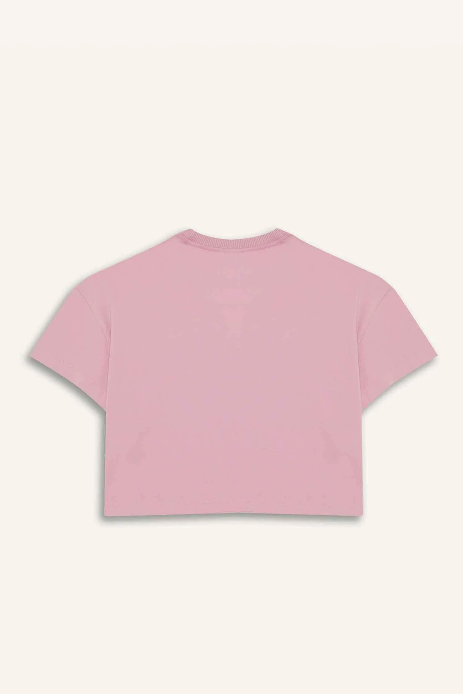 Girl Kids Bicycle Collar Printed Short Sleeve T-shirt
