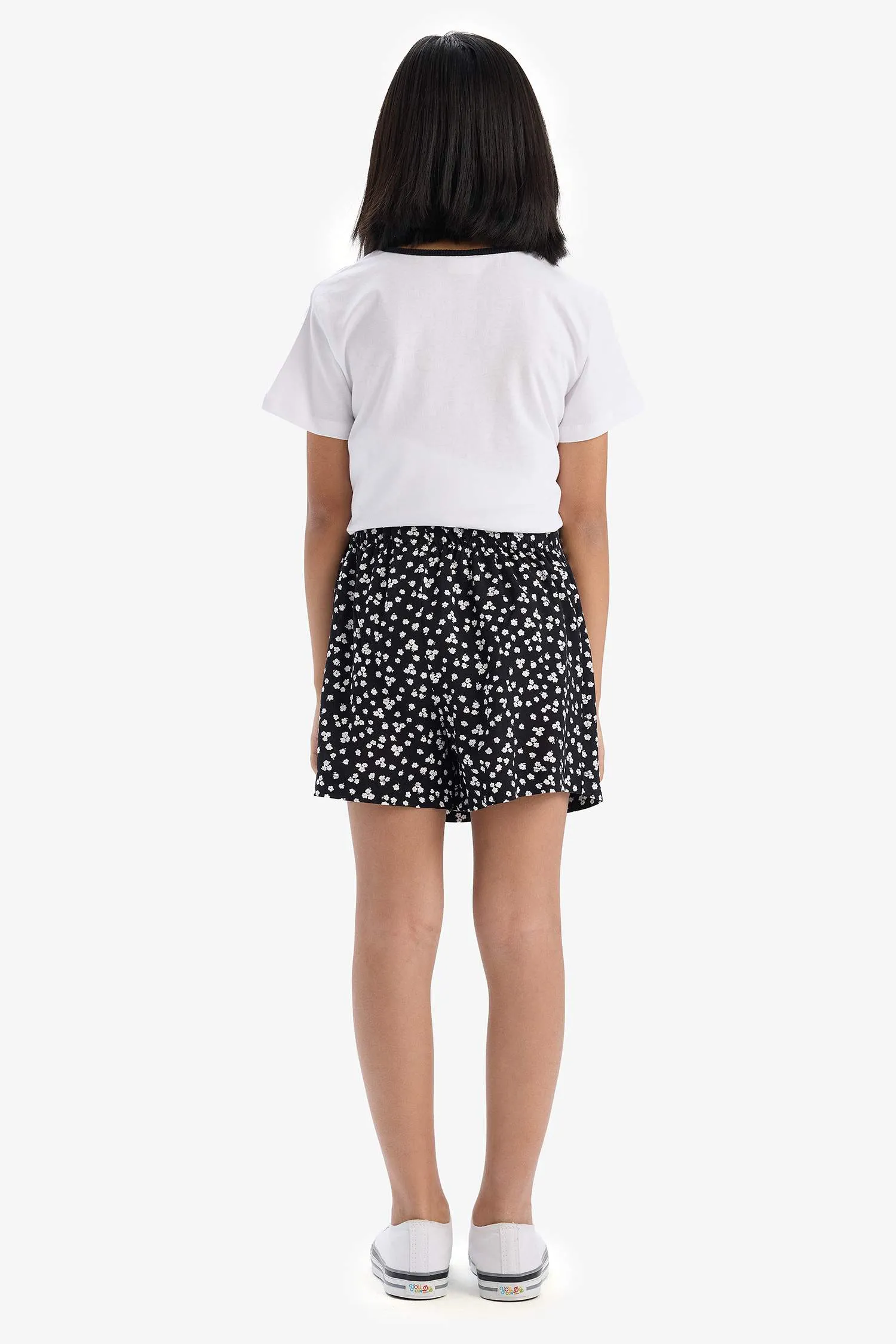 Girl Short Sleeve T-Shirt Skort 2 Piece Set