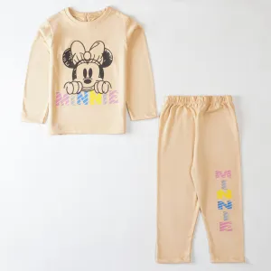 Girls Printed Full Sleeve Suit (Minnie-Mickey)