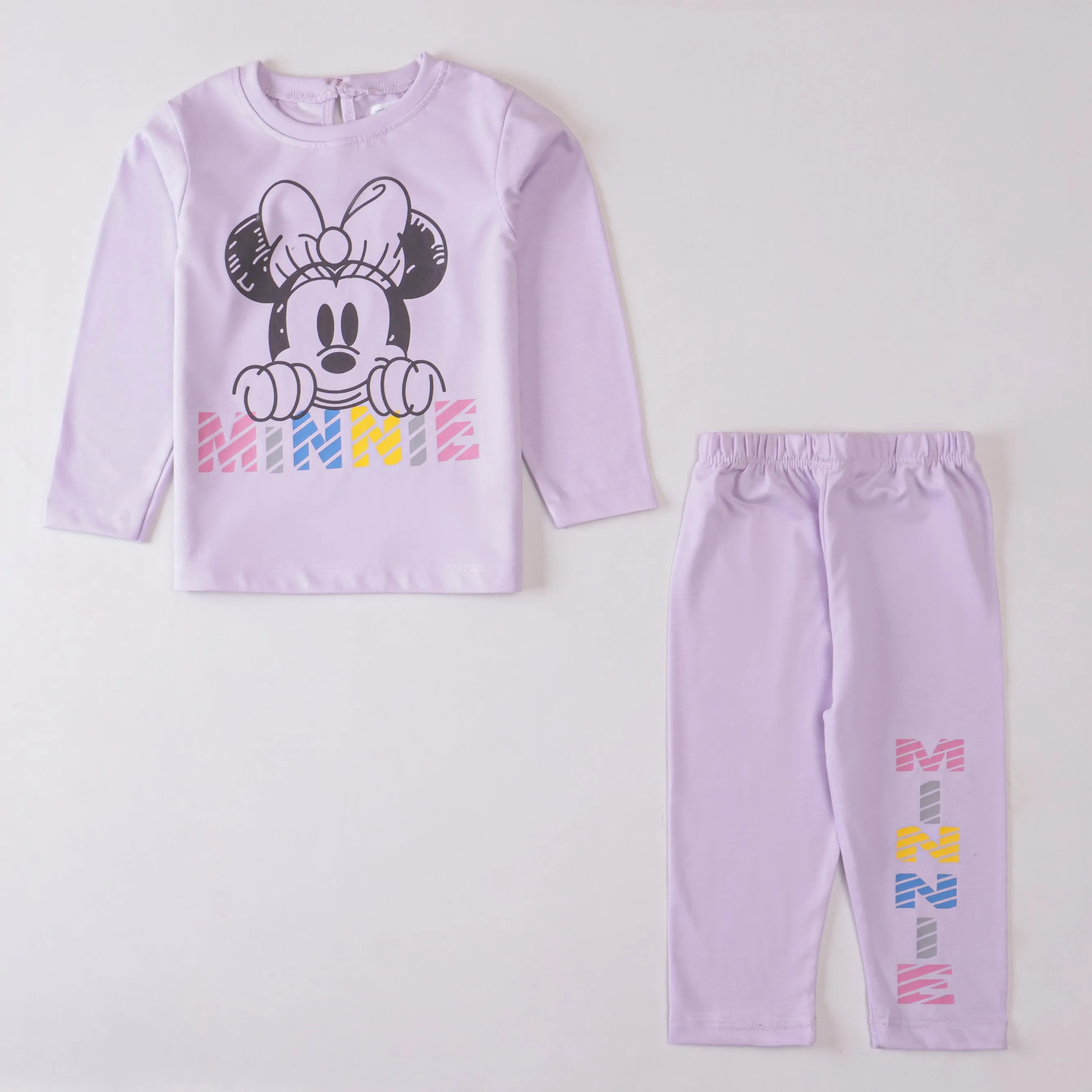 Girls Printed Full Sleeve Suit (Minnie-Mickey)
