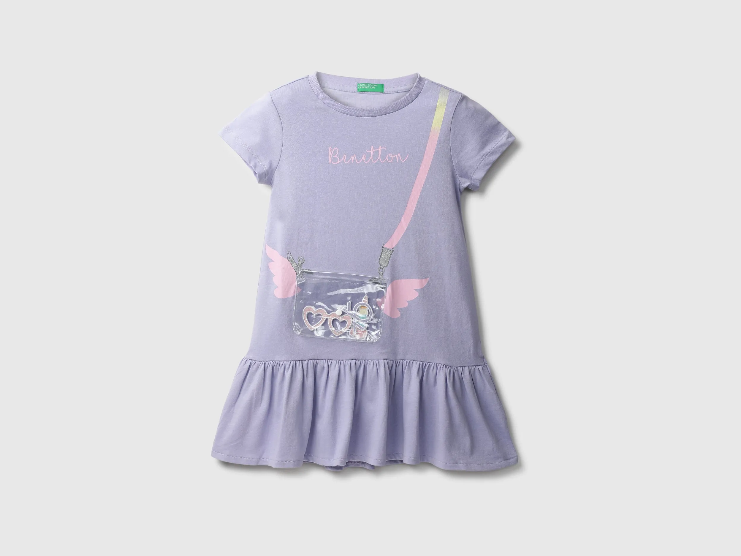 Girls Printed Round Neck Dress
