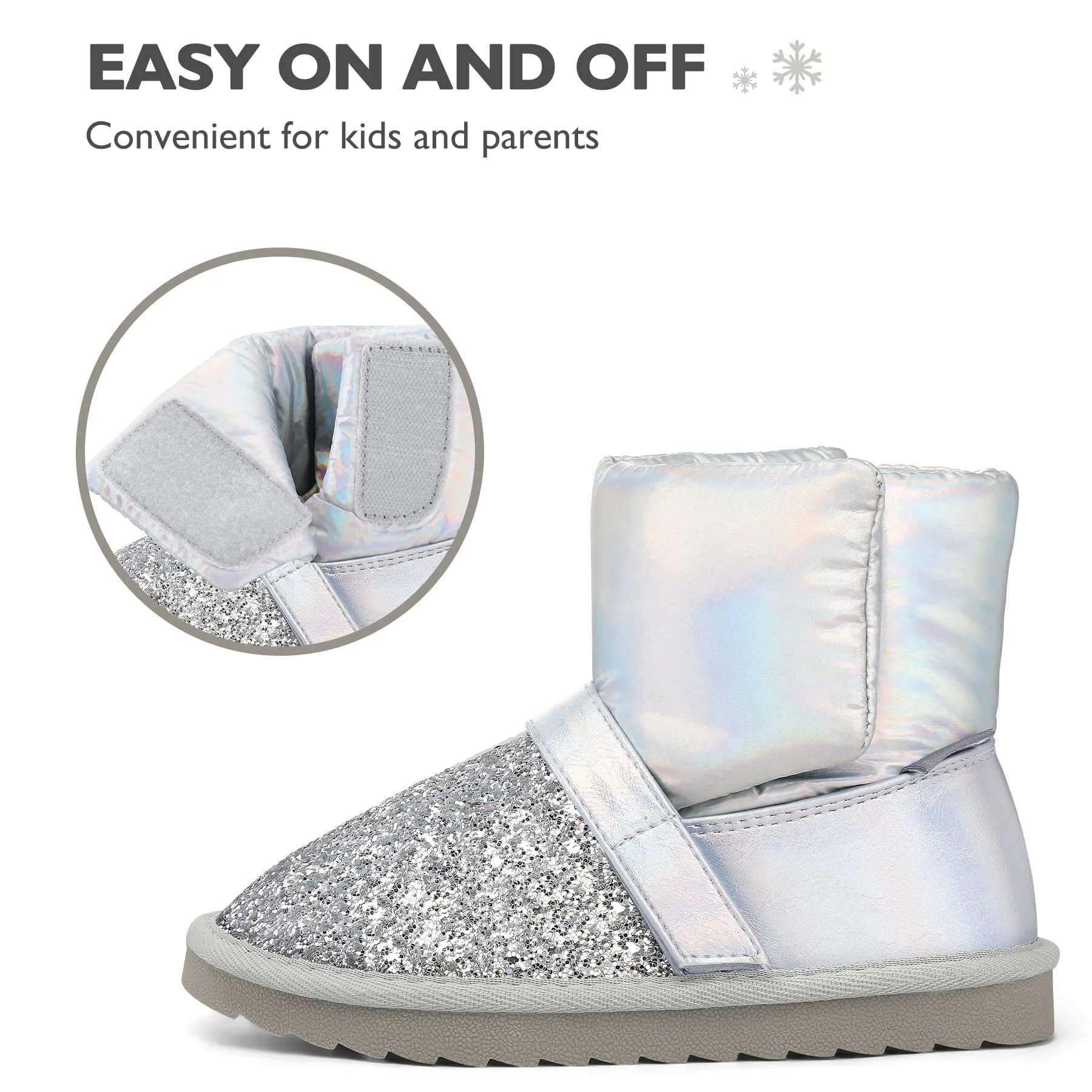 Glitter Warm Fur Lined Snow Boots