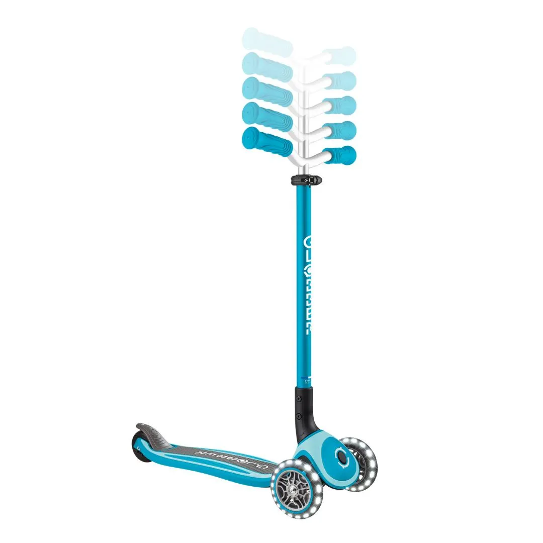 Globber Master Lights 3-Wheels Kids Scooter – Aqua (NEW COLOR)