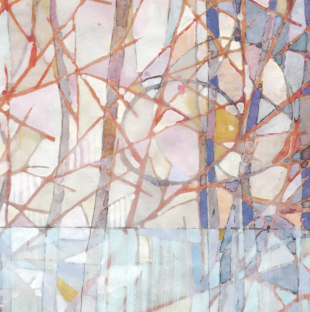 Grace  - Original Watercolor/Guache Painting = Abstract Landscape