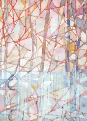Grace  - Original Watercolor/Guache Painting = Abstract Landscape