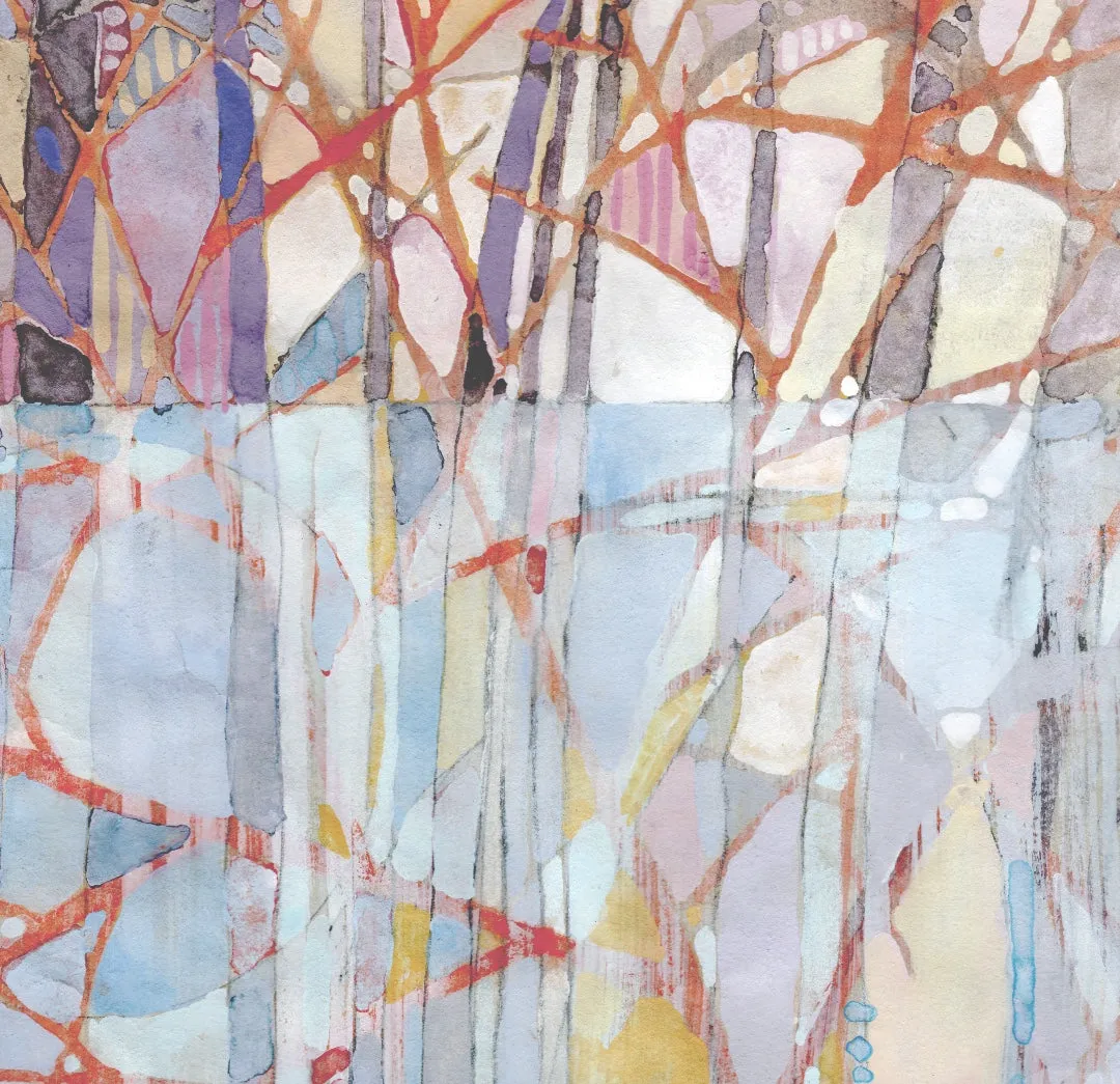Grace  - Original Watercolor/Guache Painting = Abstract Landscape