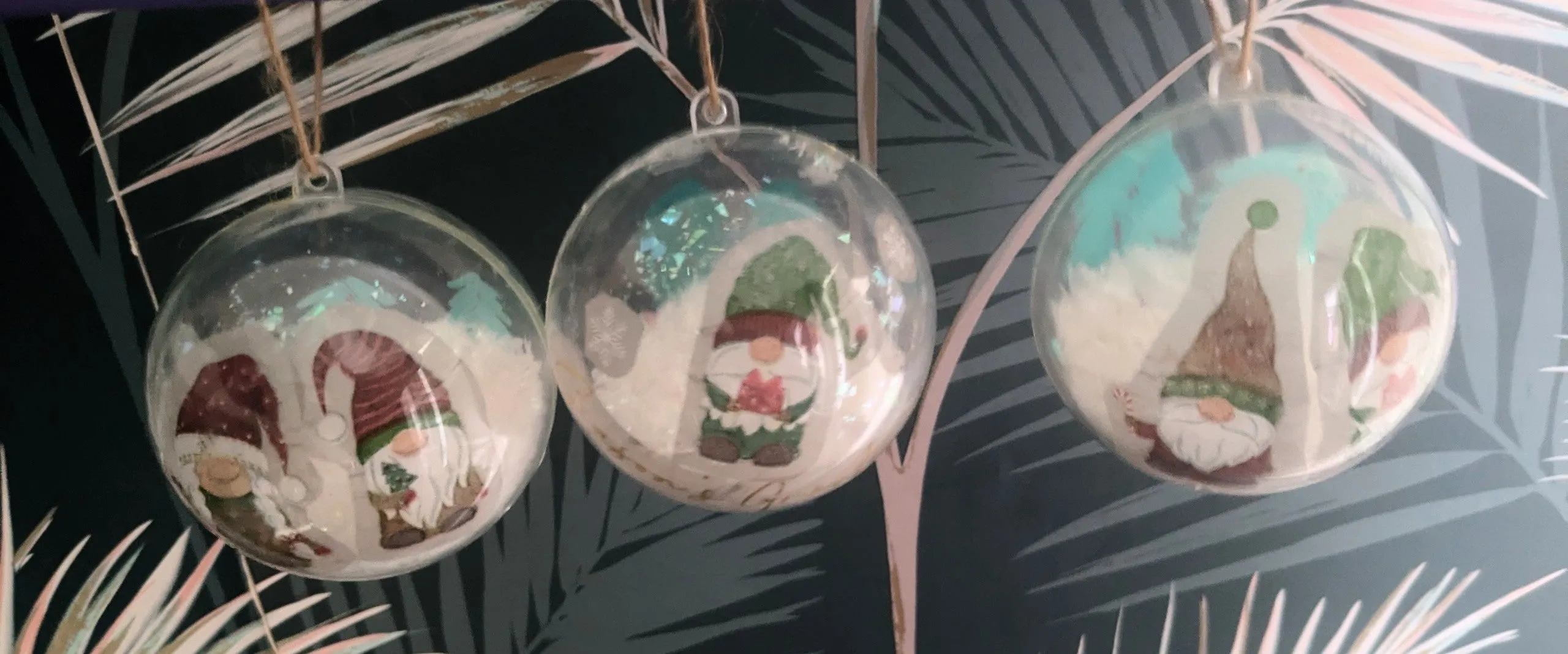 Handmade christmas tree snow globe gonks