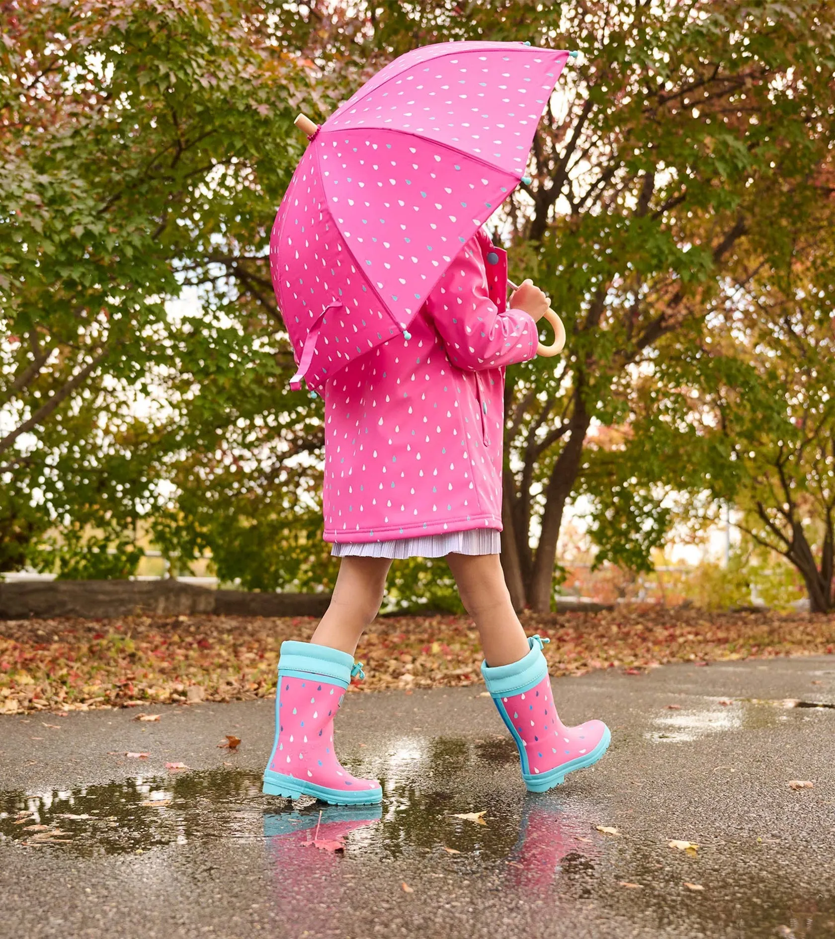 Hatley Tiny Drops Sherpa Lined Rain Boots