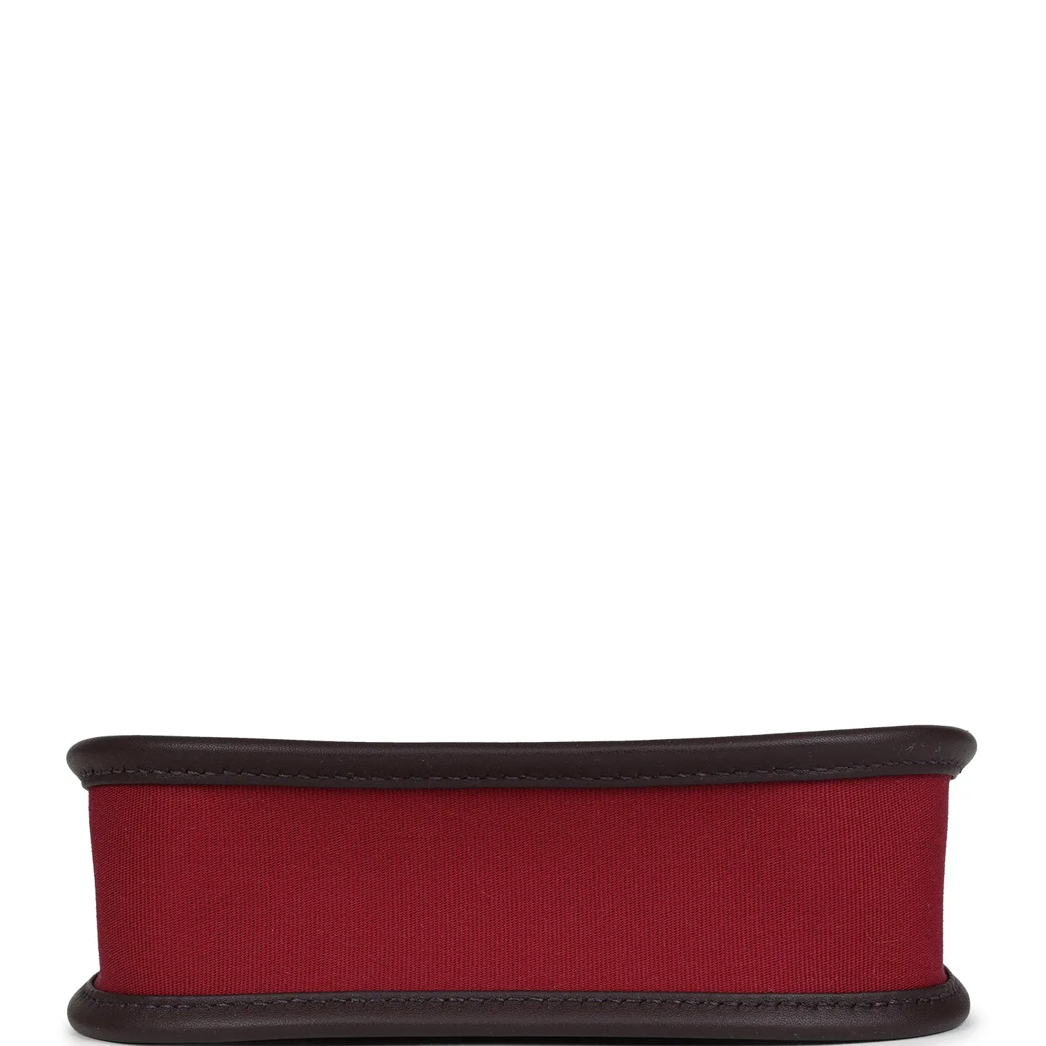 Hermes Neo Evelyne TPM Rubis Officier Canvas and Rouge Sellier Swift Palladium Hardware