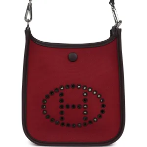 Hermes Neo Evelyne TPM Rubis Officier Canvas and Rouge Sellier Swift Palladium Hardware