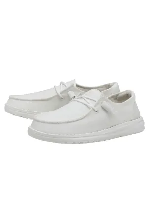 Hey Dude Women's Wendy Slub Canvas White Shoes