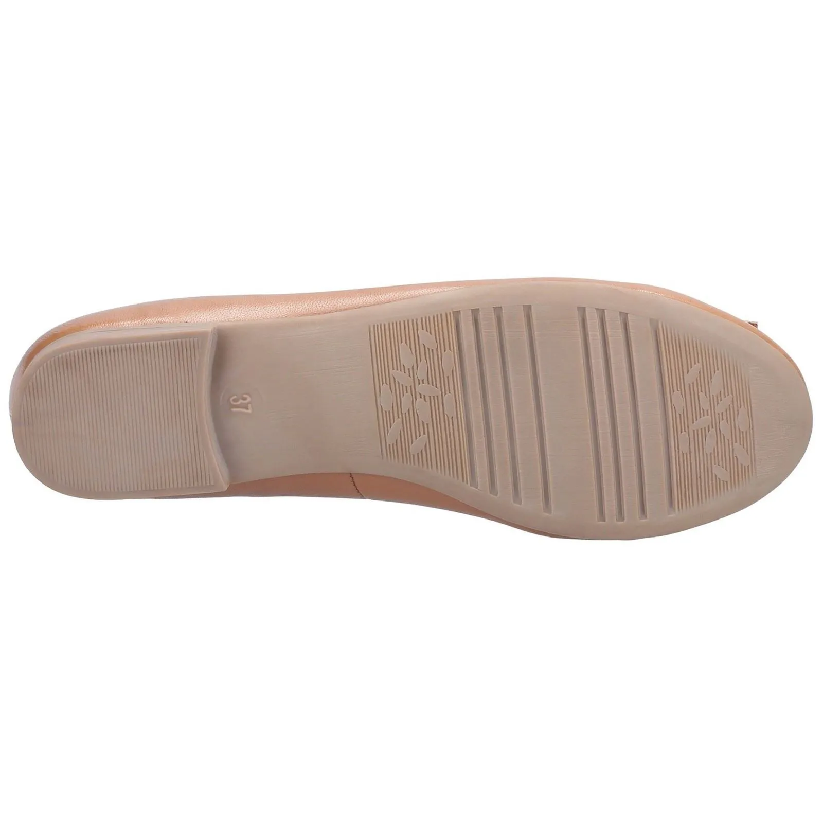 Hush Puppies Naomi Slip On Ballet Pump Ladies Shoes in Tan