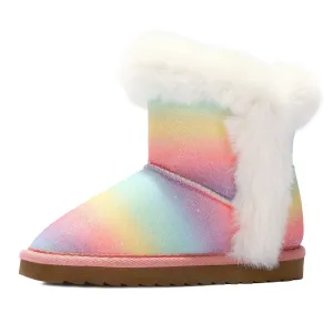 Iridescent Glitter Winter Warm Snow Boots