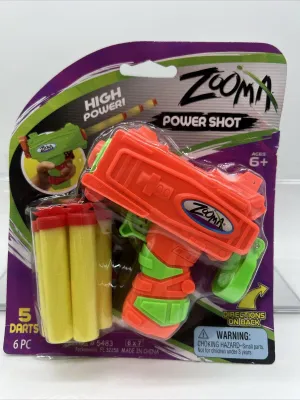 JA-RU Ultra Foam Power Shot Dart Toy Gun Zooma 5 Foam Tag Kid Party COMBINESHIP