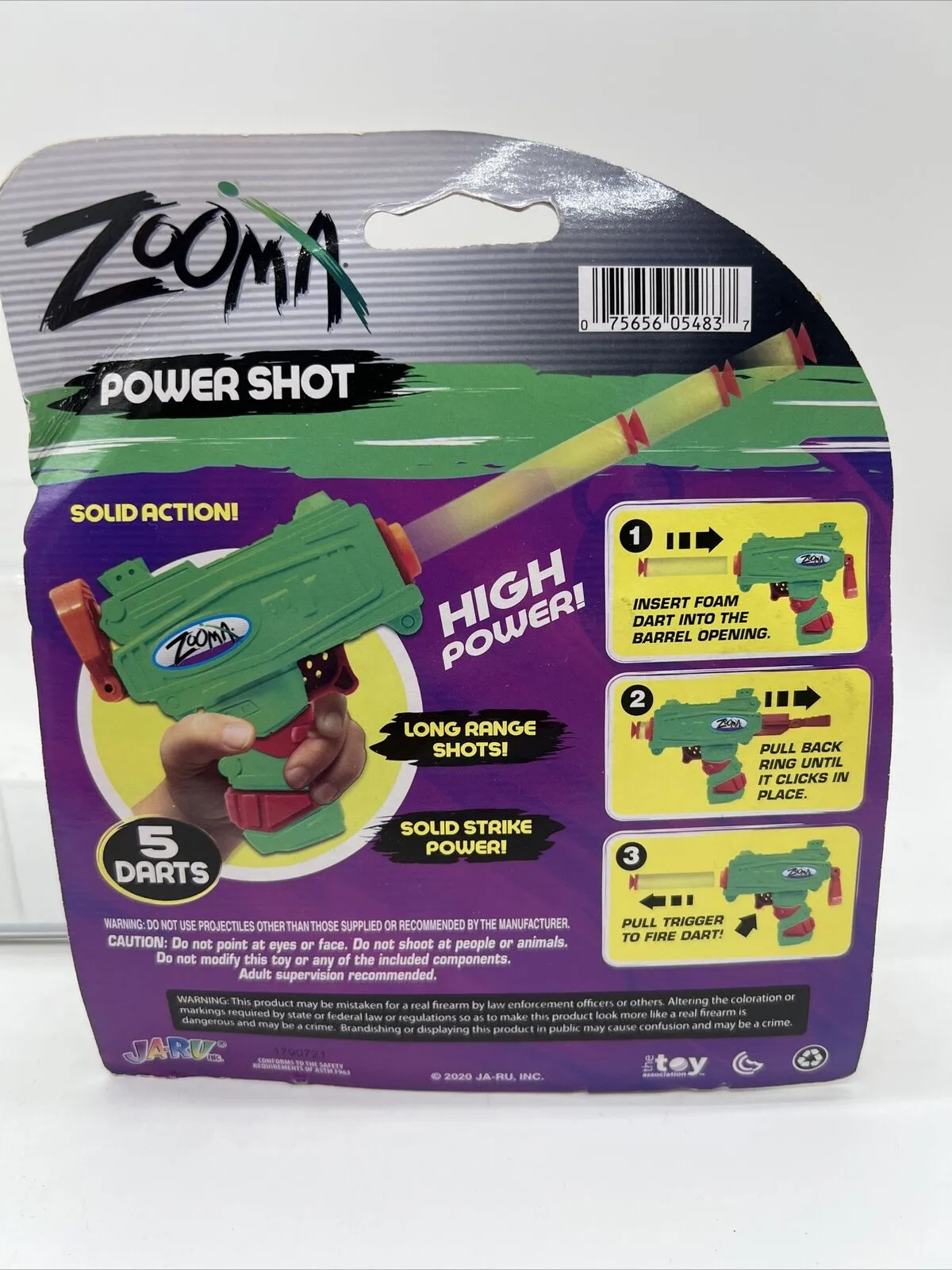 JA-RU Ultra Foam Power Shot Dart Toy Gun Zooma 5 Foam Tag Kid Party COMBINESHIP