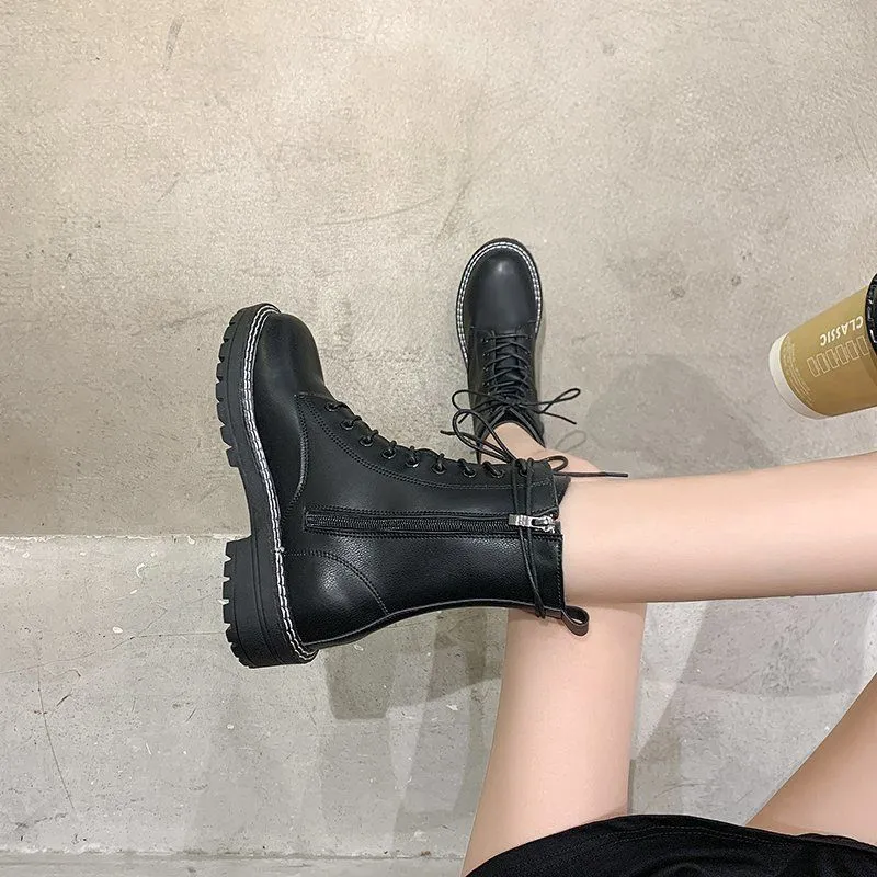 Kathryn – Vegan Leather Women's Snow Boots with Wool and Non-Slip Sole