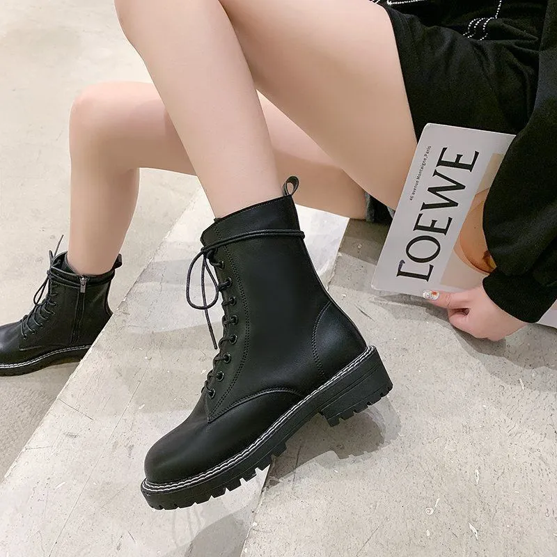 Kathryn – Vegan Leather Women's Snow Boots with Wool and Non-Slip Sole