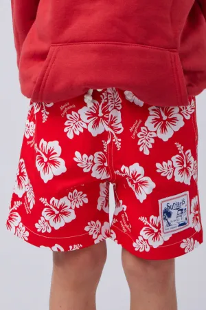 Kids Hibiscus Surfaris Red