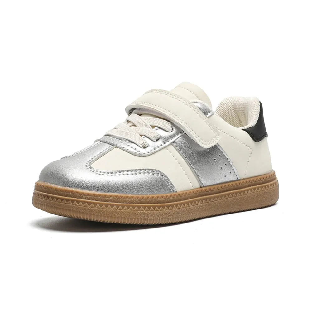 Kids Walking Shoes Barefoot Sneakers Non-Slip Athletic Training Shoes Hook and Loop Lightweight Running Shoes for Outdoor Sports