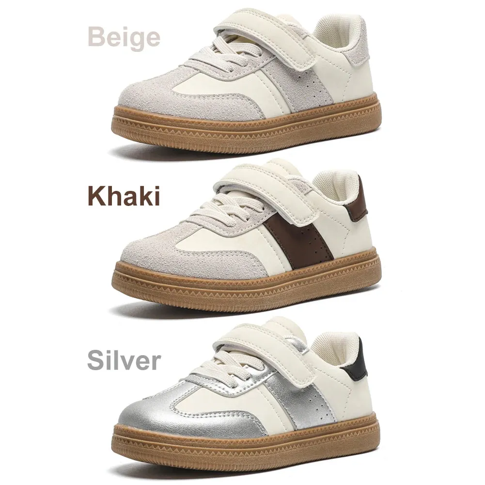 Kids Walking Shoes Barefoot Sneakers Non-Slip Athletic Training Shoes Hook and Loop Lightweight Running Shoes for Outdoor Sports
